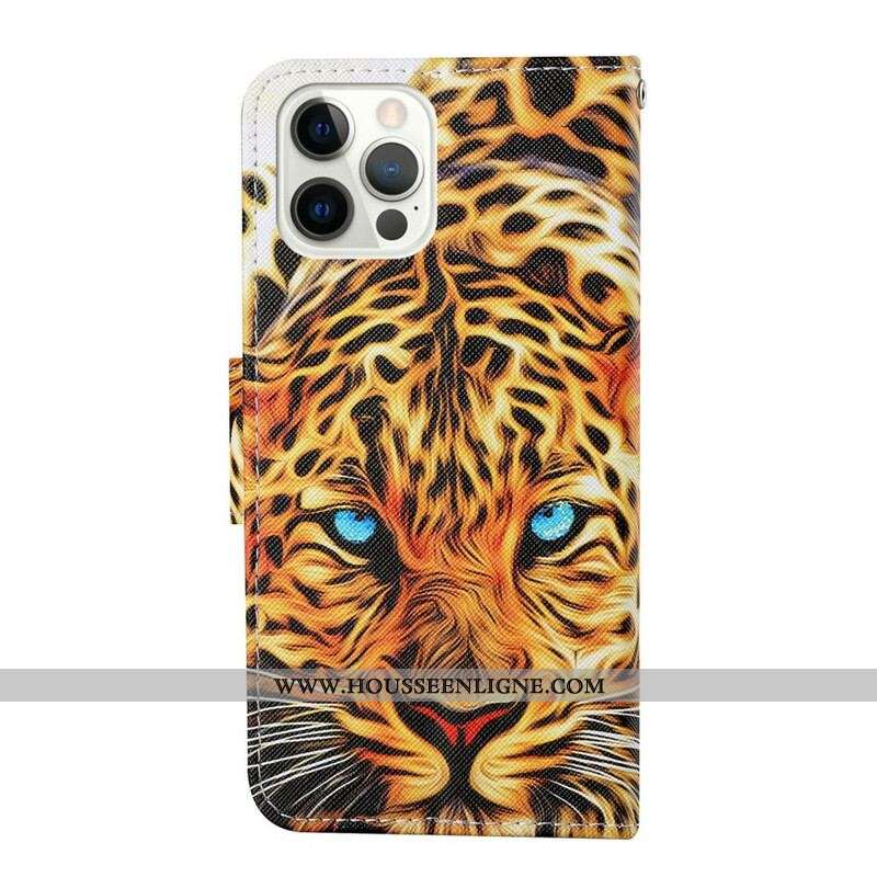 Housse iPhone 13 Pro Tigre avec Lanière