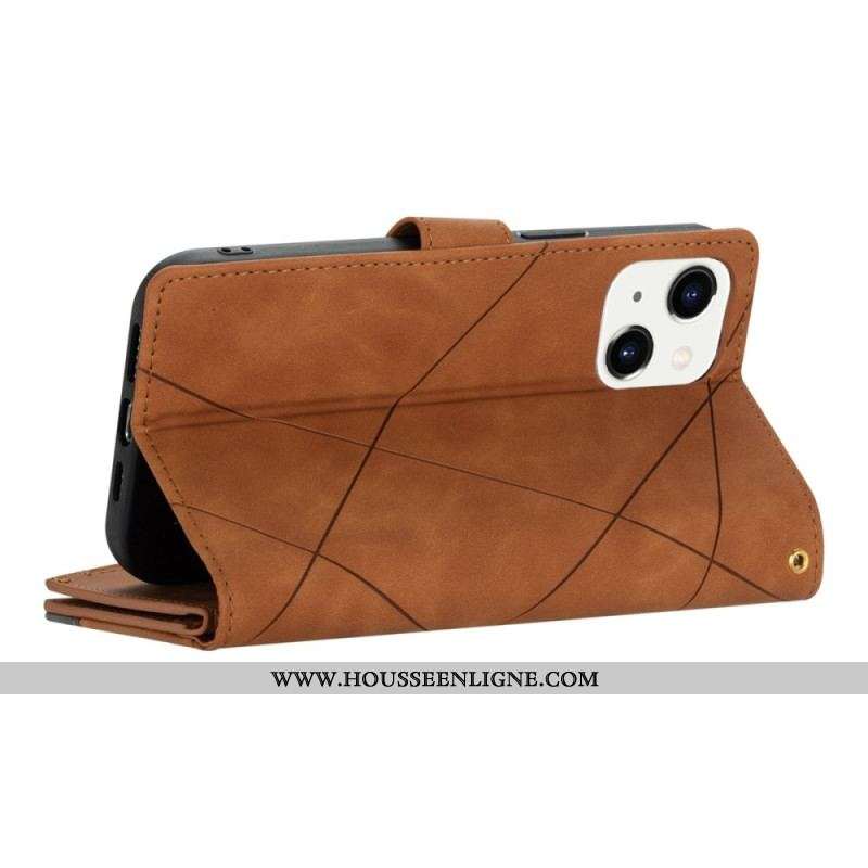 Housse iPhone 14 Géométrie à Lanière