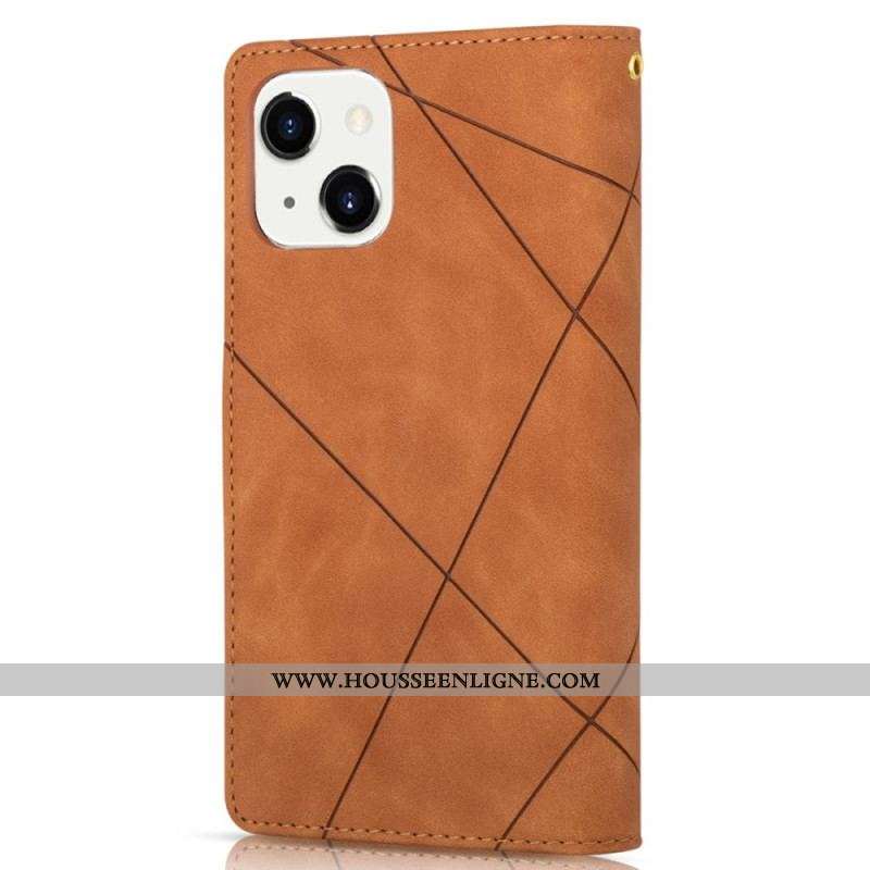 Housse iPhone 14 Géométrie à Lanière