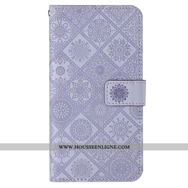 Housse iPhone 14 Motif Tapisserie à Lanière