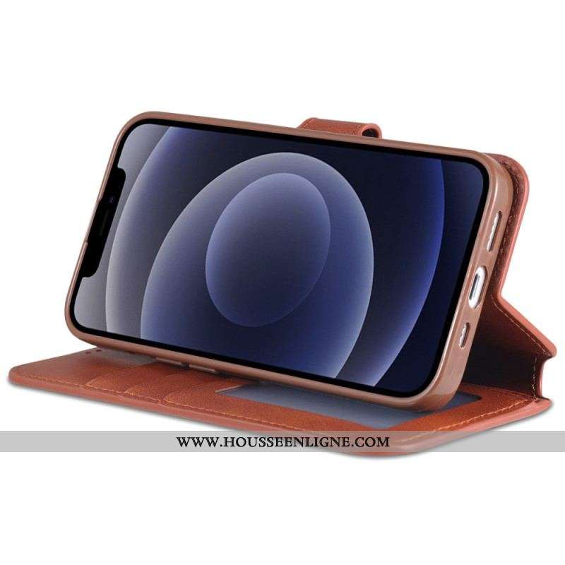 Housse iPhone 14 Plus AZNS Classique Effet Cuir