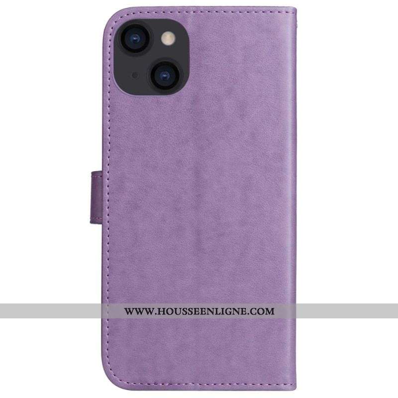 Housse iPhone 14 Plus Chat et Abeille à Lanière