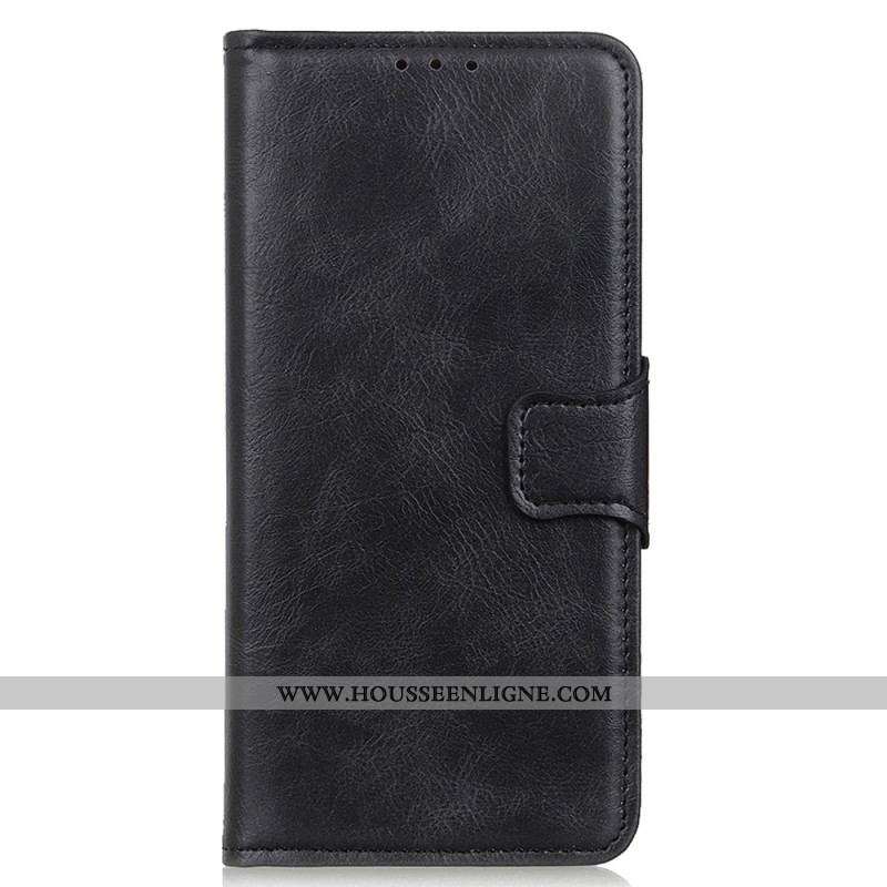 Housse iPhone 14 Plus Effet Cuir Fermoir Réversible