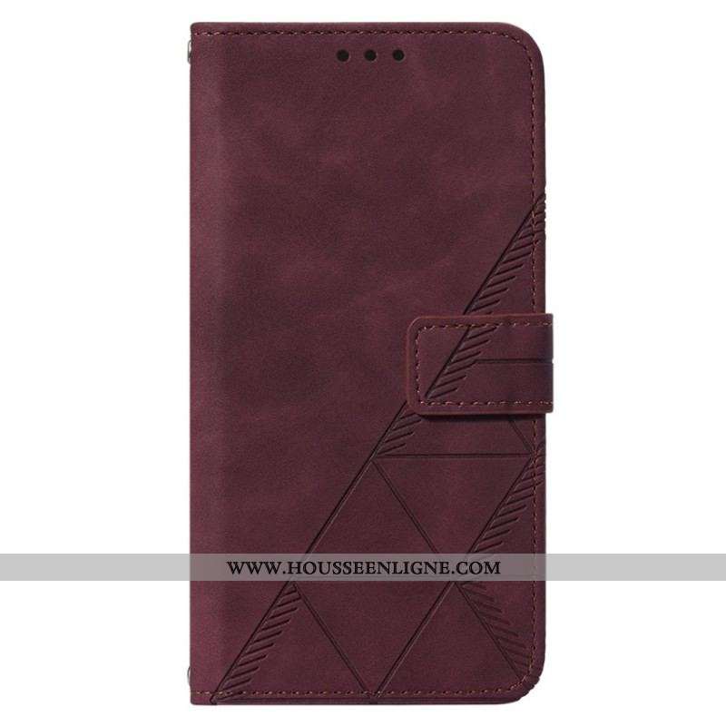 Housse iPhone 14 Plus Effet Cuir Pyramide