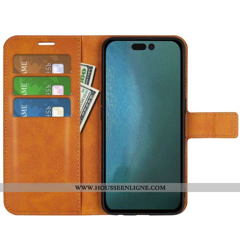 Housse iPhone 14 Plus Effet Cuir Slim Extrême