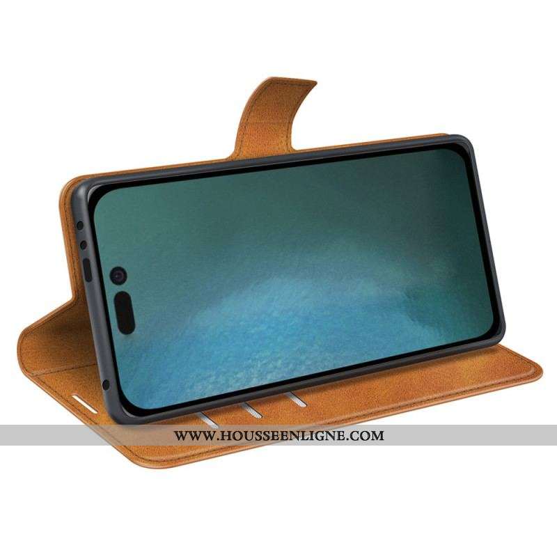 Housse iPhone 14 Plus Effet Cuir Slim Extrême