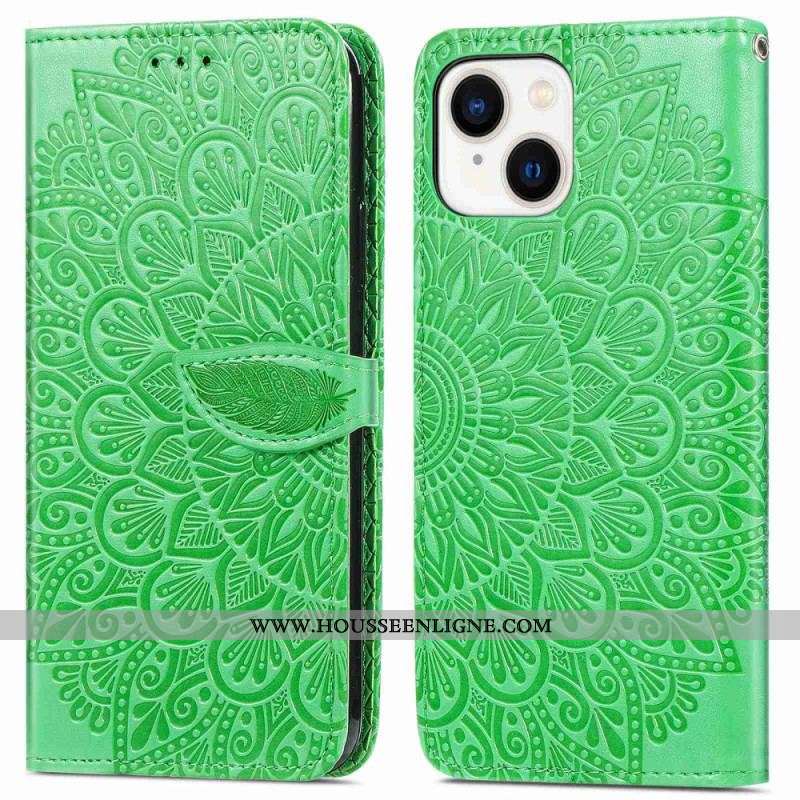 Housse iPhone 14 Plus Feuilles Tribales
