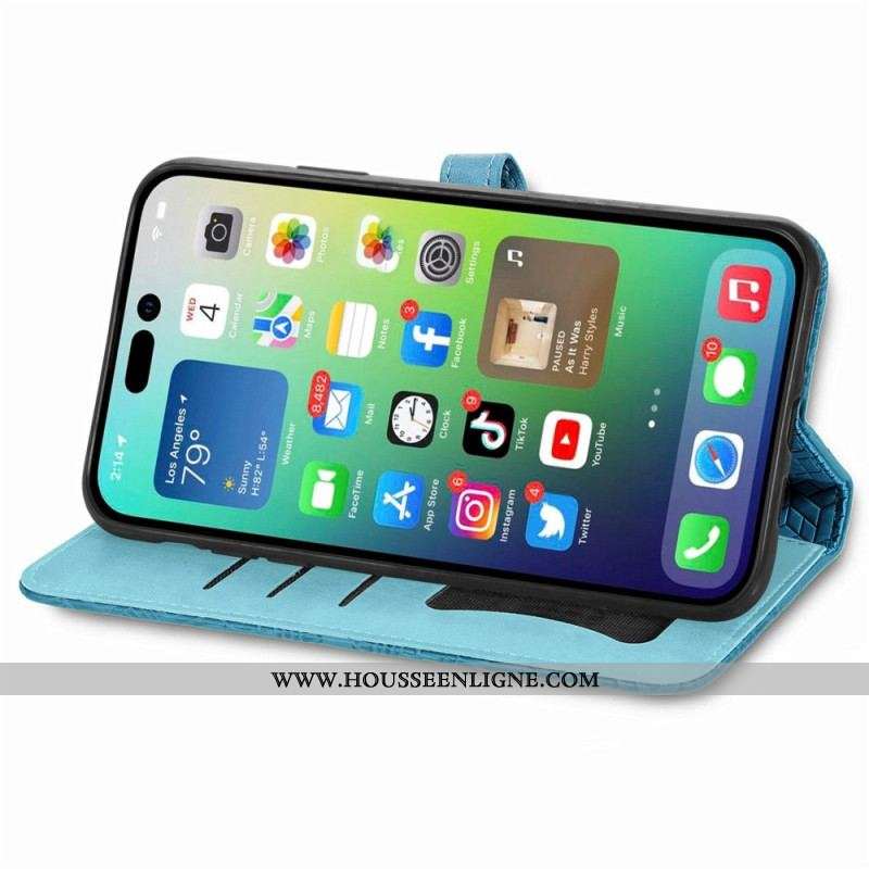 Housse iPhone 14 Plus Feuilles Tribales