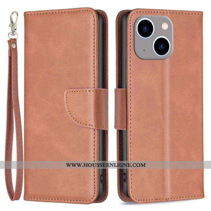 Housse iPhone 14 Plus Lisse Rabat Oblique