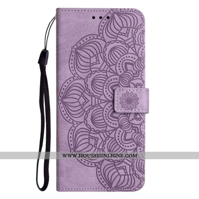 Housse iPhone 14 Plus Mandala avec Lanière