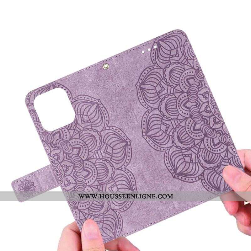 Housse iPhone 14 Plus Mandala avec Lanière