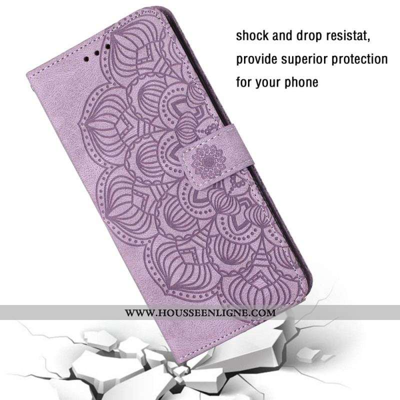 Housse iPhone 14 Plus Mandala avec Lanière