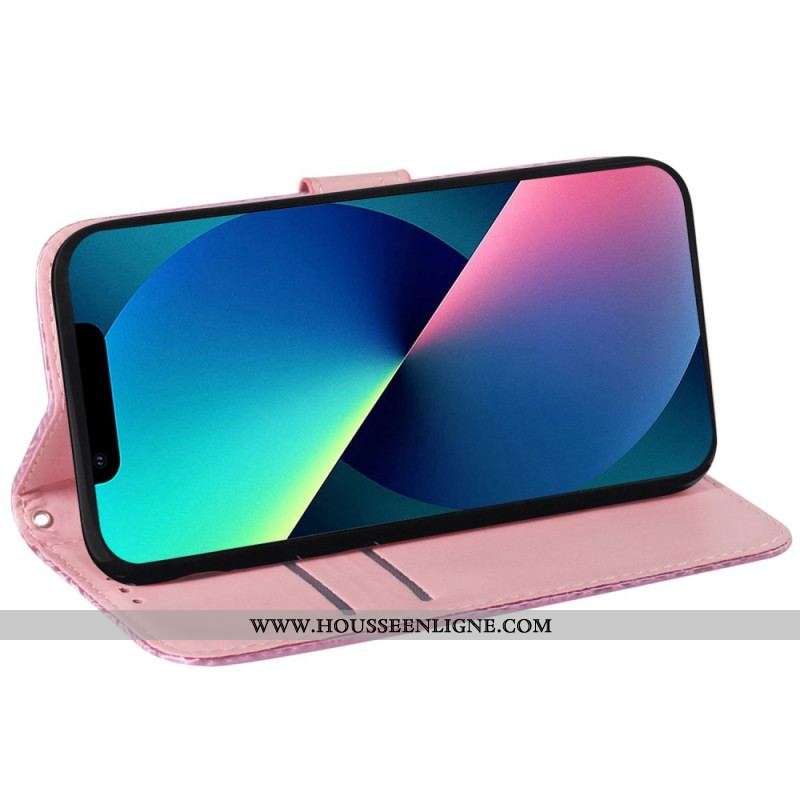 Housse iPhone 14 Plus Motif Stylé à Lanière
