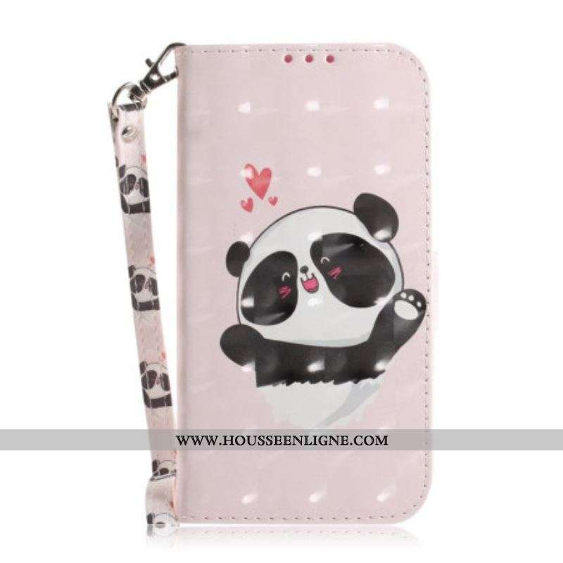 Housse iPhone 14 Plus Panda à Lanière