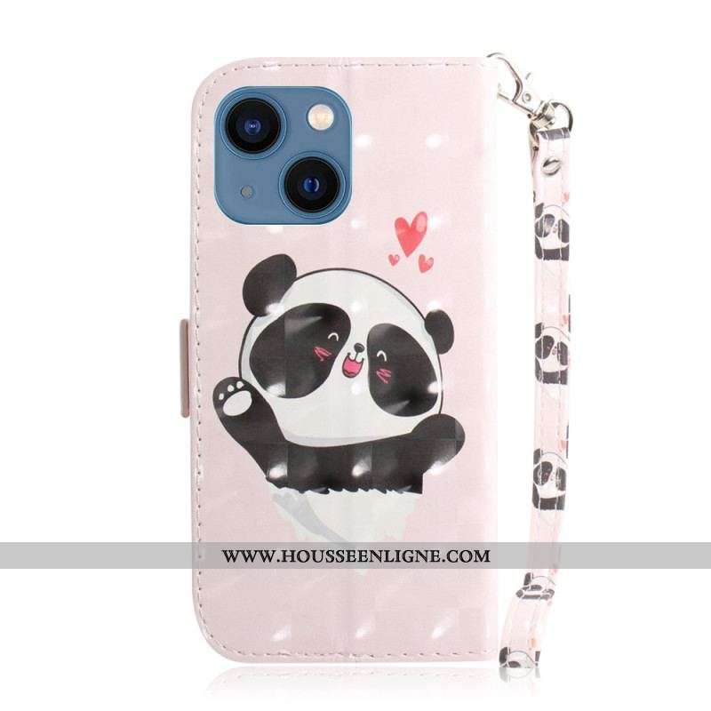 Housse iPhone 14 Plus Panda à Lanière