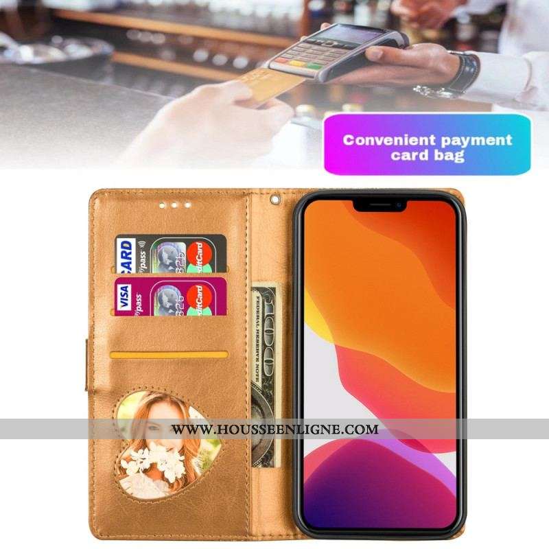 Housse iPhone 14 Plus Porte-Monnaie Paillettes