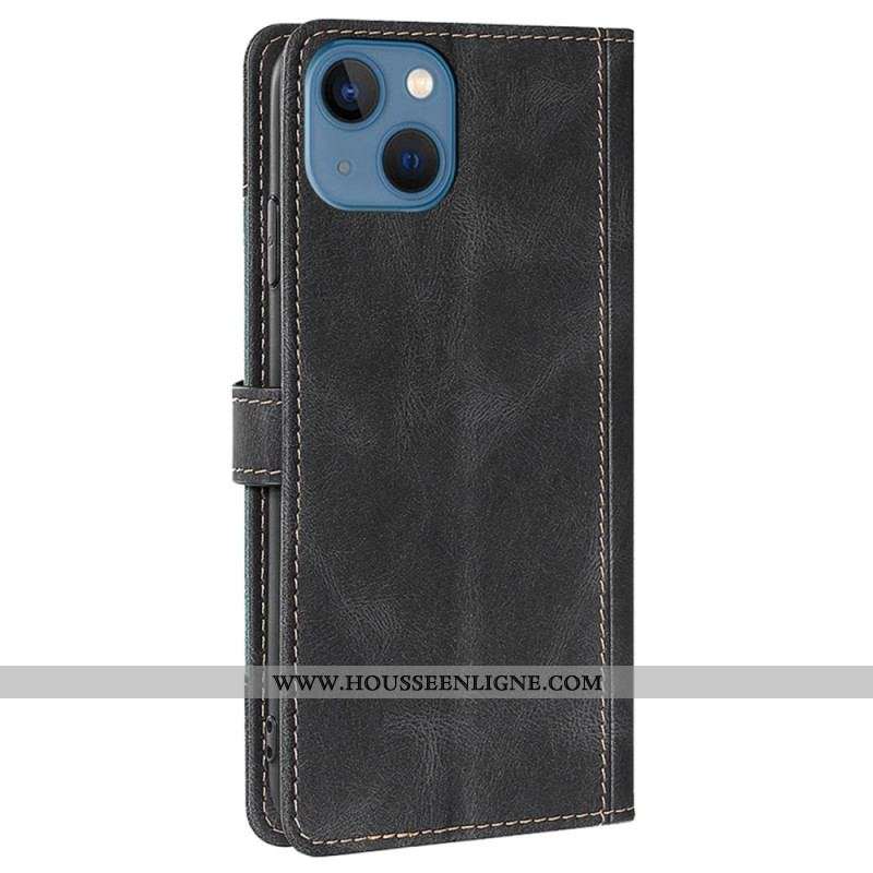 Housse iPhone 14 Plus Simili Cuir Bicolore Stylish