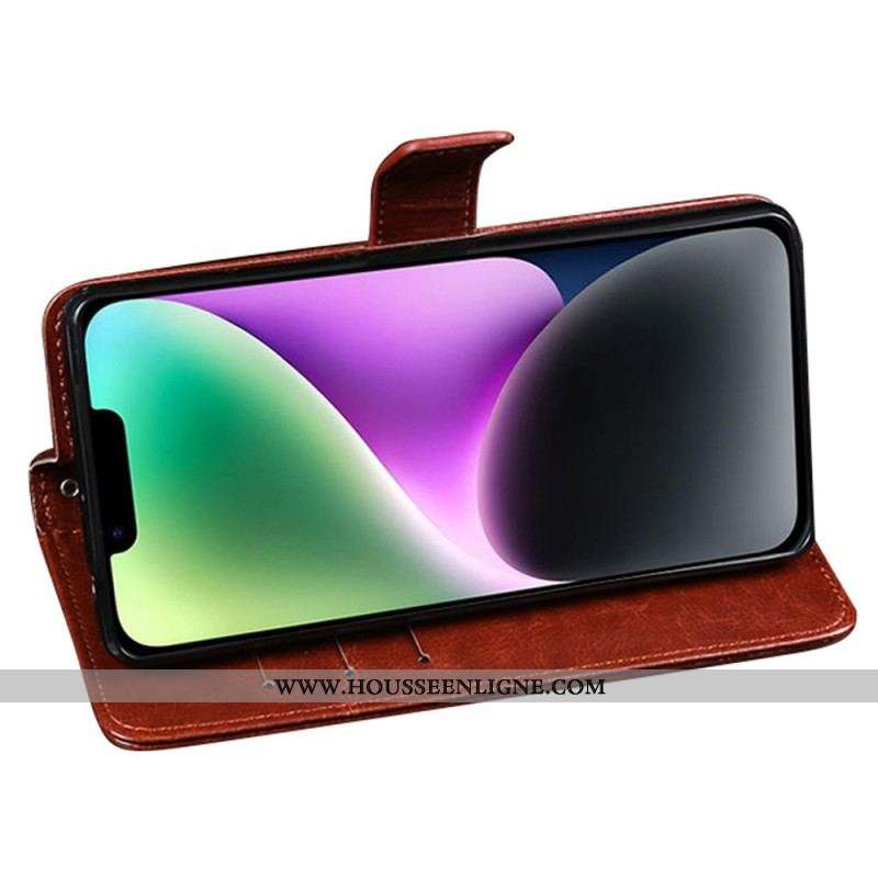 Housse iPhone 14 Plus Simili Cuir IDEWEI