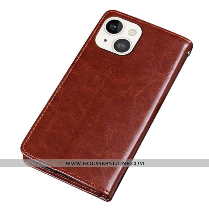 Housse iPhone 14 Plus Simili Cuir IDEWEI