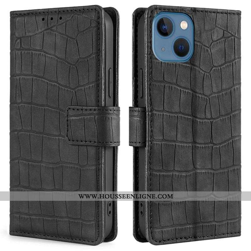 Housse iPhone 14 Plus Style Peau de Crocodile