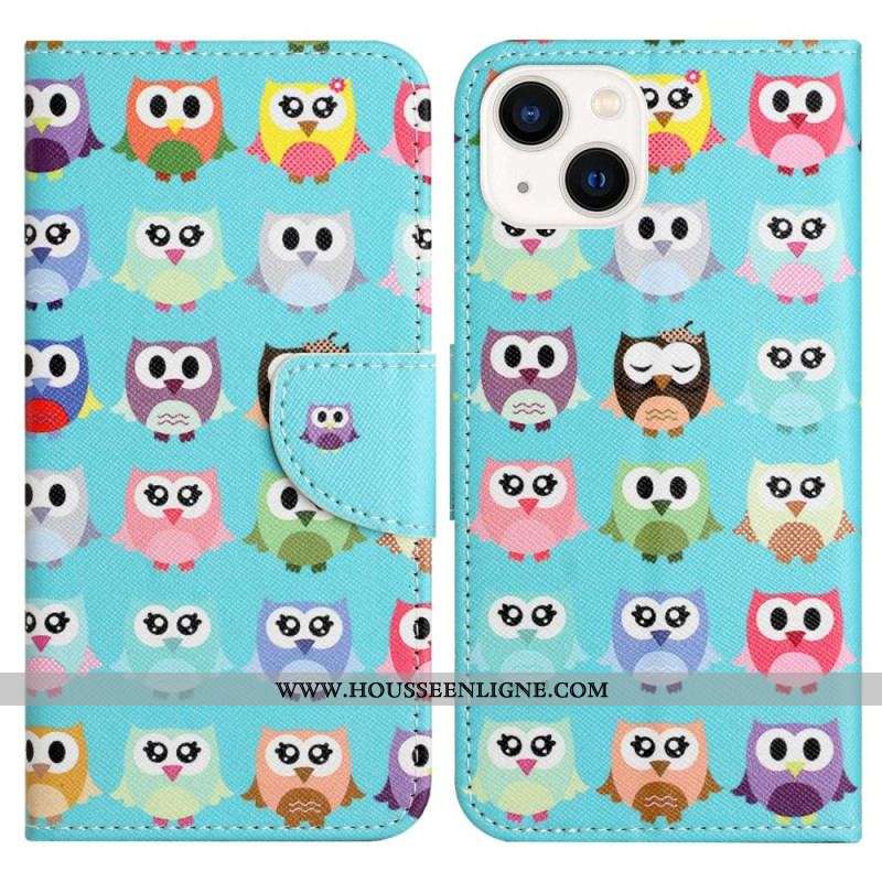 Housse iPhone 14 Plus Tribu de Hiboux
