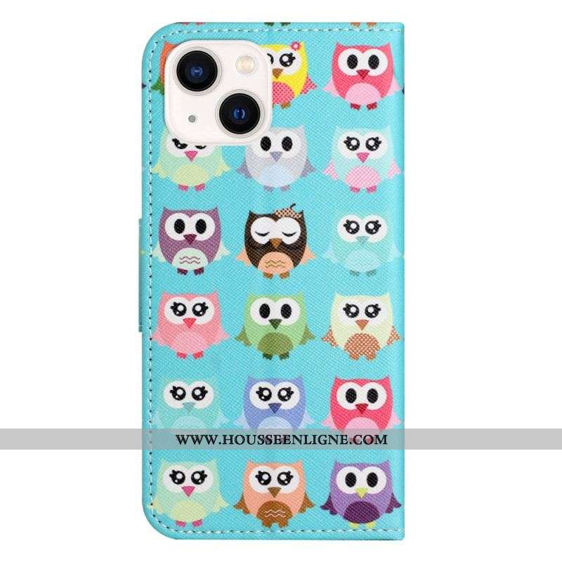 Housse iPhone 14 Plus Tribu de Hiboux