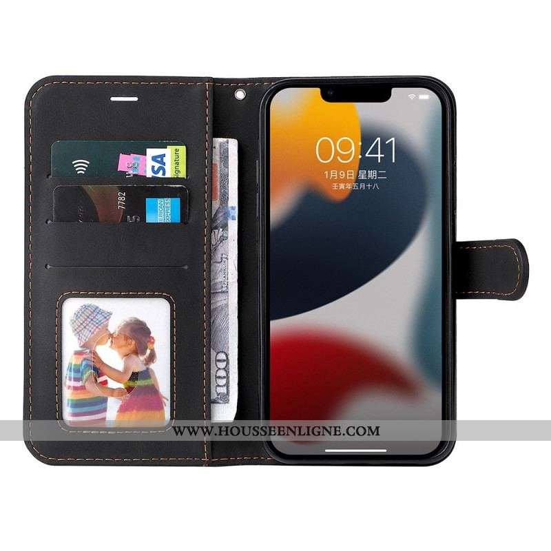 Housse iPhone 14 Plus Tricolore avec Lanière