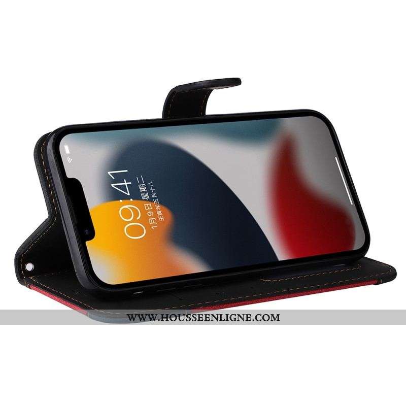 Housse iPhone 14 Plus Tricolore avec Lanière