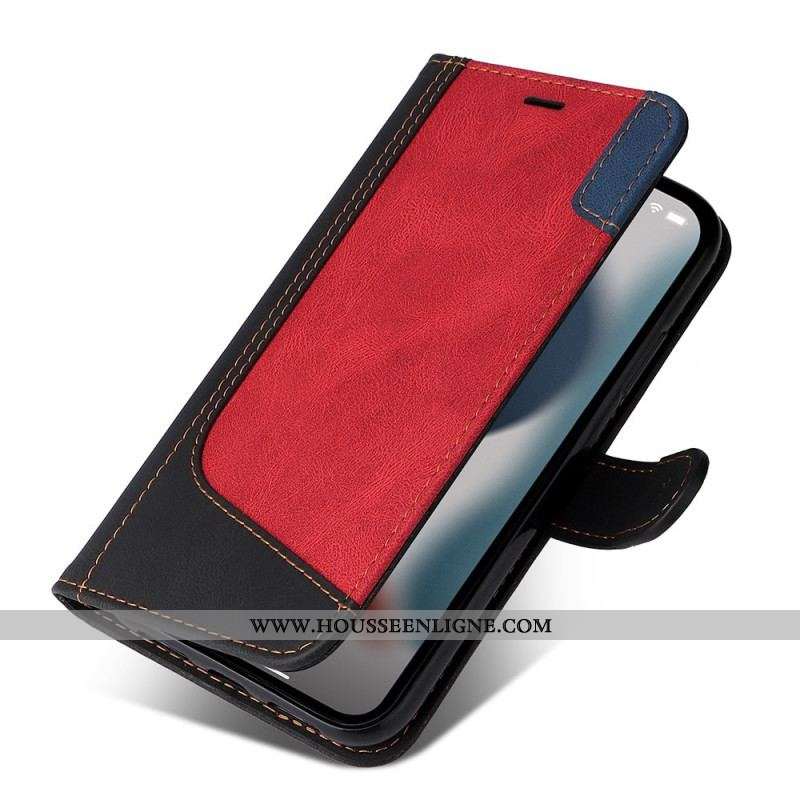 Housse iPhone 14 Plus Tricolore avec Lanière