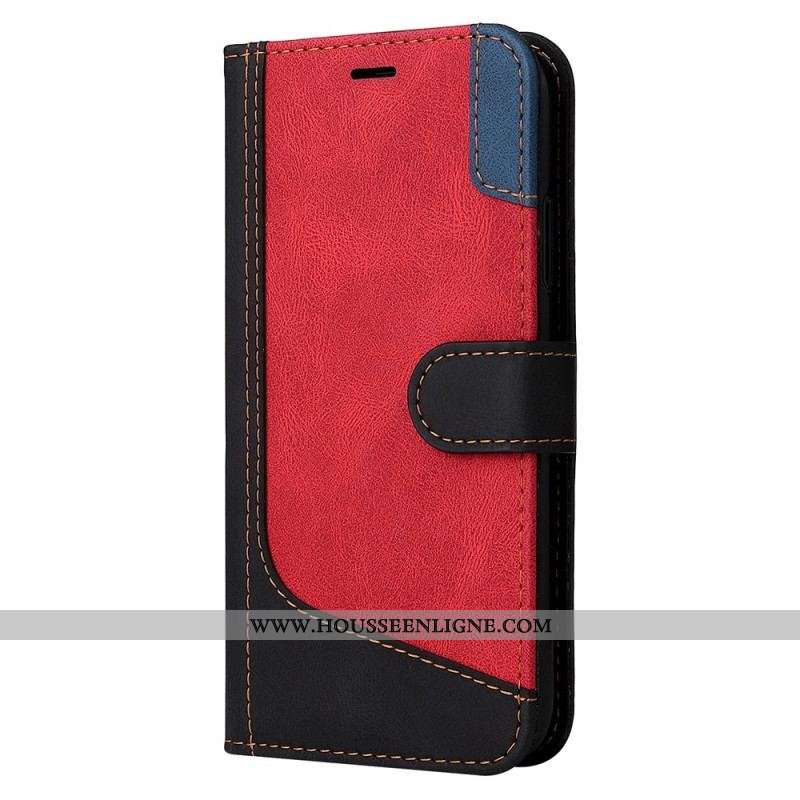 Housse iPhone 14 Plus Tricolore avec Lanière