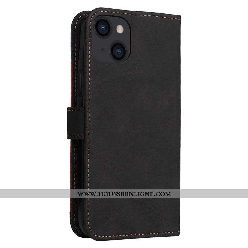 Housse iPhone 14 Plus Tricolore avec Lanière