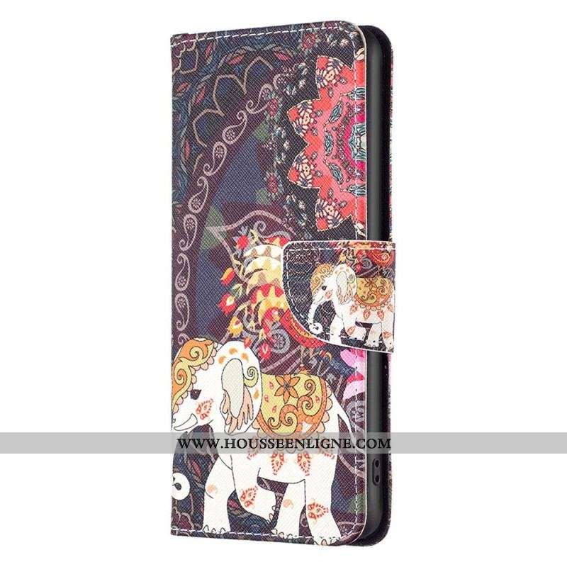 Housse iPhone 14 Plus Éléphant Tribal