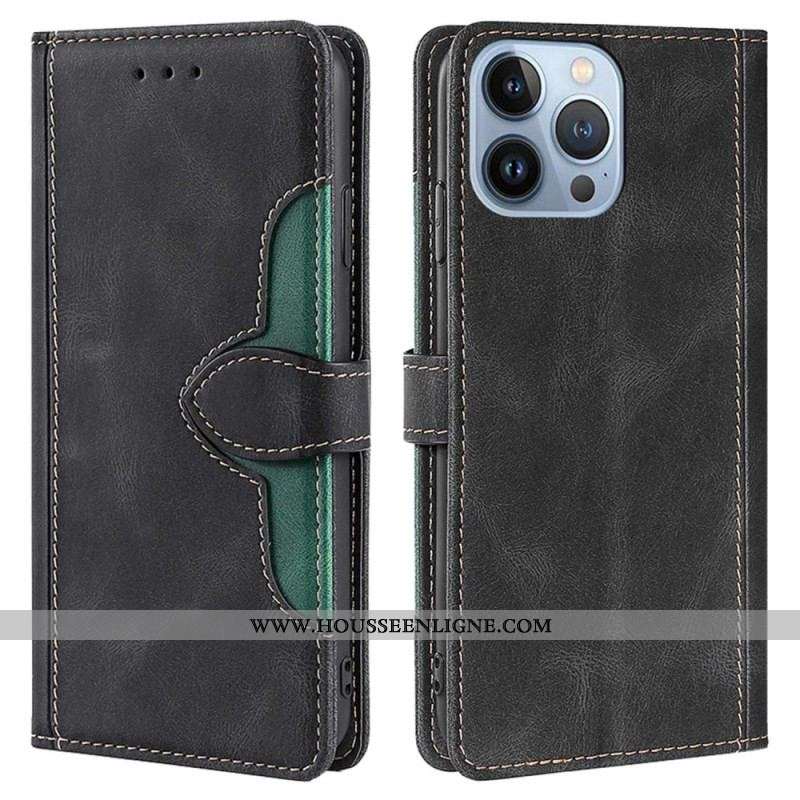 Housse iPhone 14 Pro Bicolore Florale