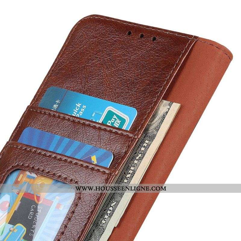 Housse iPhone 14 Pro Cuir Nappa Fendu