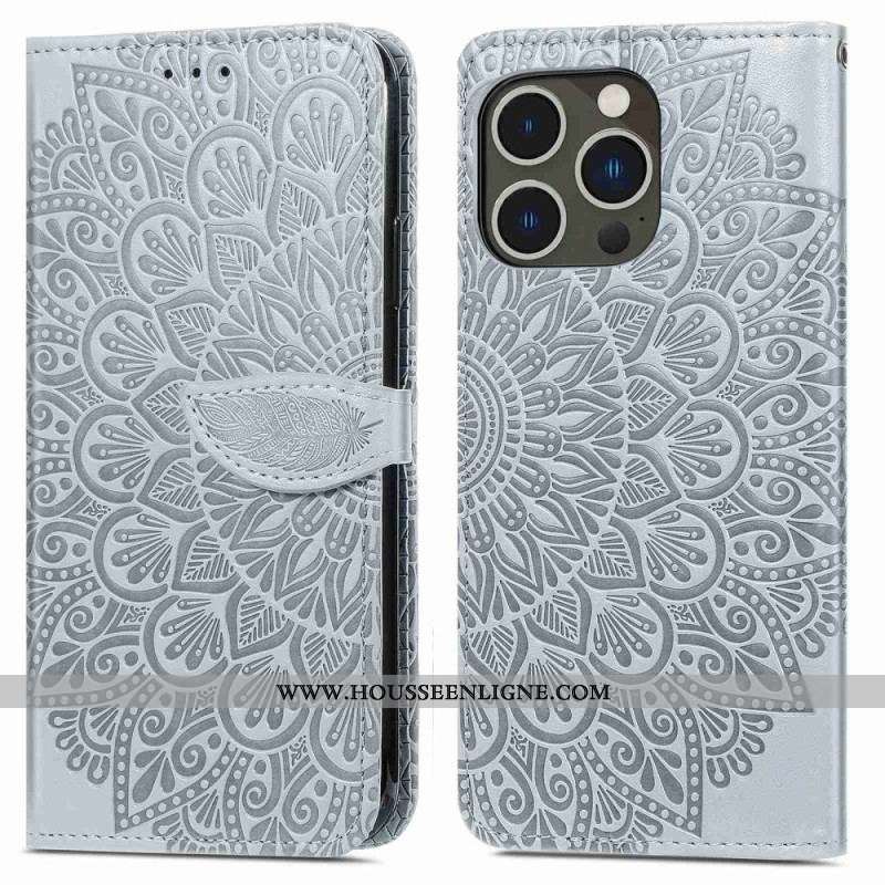 Housse iPhone 14 Pro Feuilles Tribales