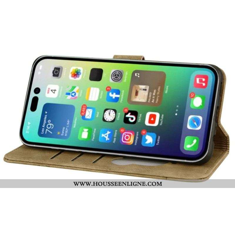 Housse iPhone 14 Pro Impression Chat à Lanière