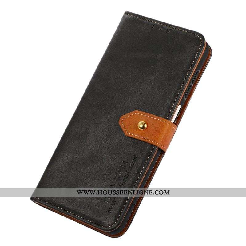 Housse iPhone 14 Pro Max Bicolore Fermoir Doré KHAZNEH