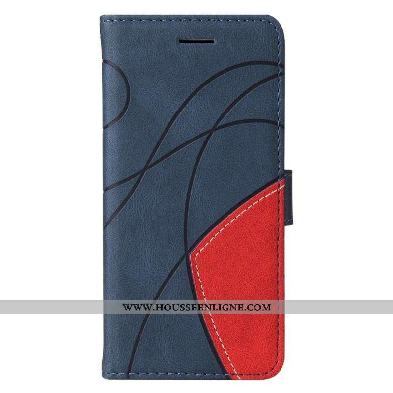 Housse iPhone 14 Pro Max Bicolore à Lanière