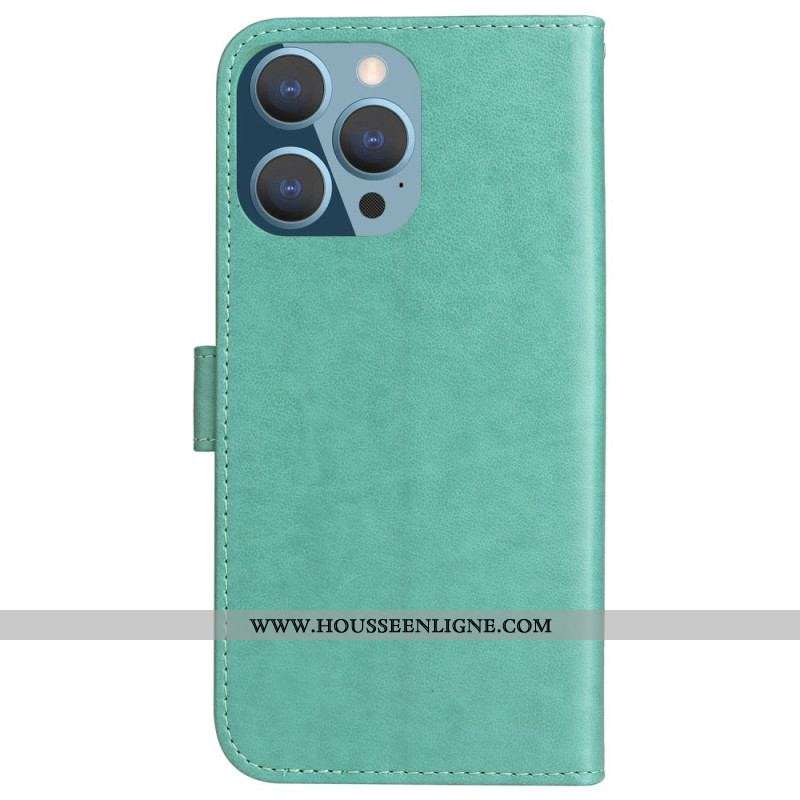 Housse iPhone 14 Pro Max Chat et Abeilles à Lanière