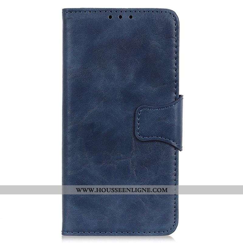 Housse iPhone 14 Pro Max Cuir Fendu Fermoir Réversible