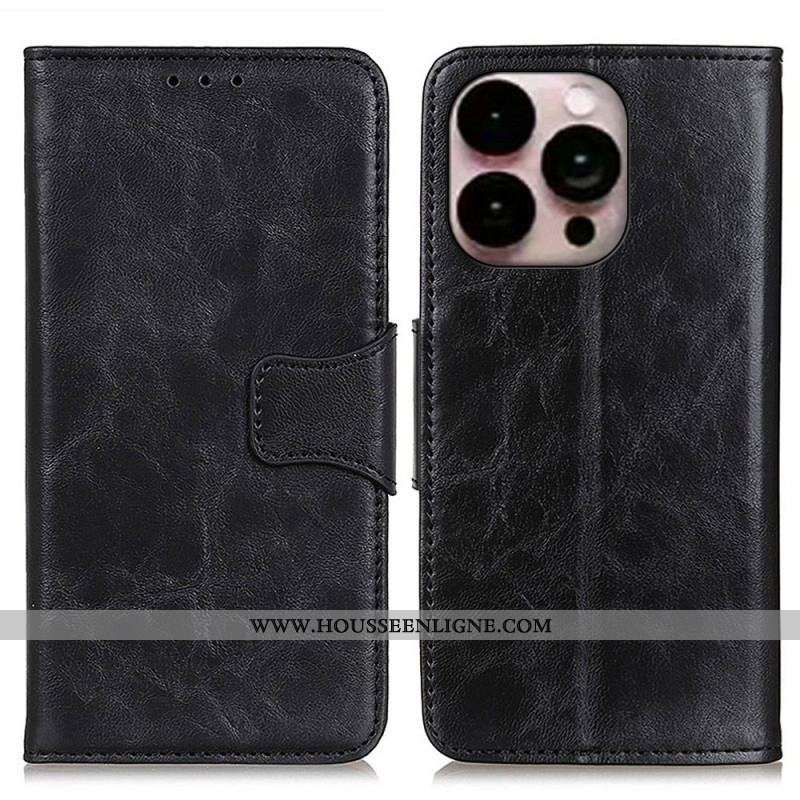 Housse iPhone 14 Pro Max Cuir Fendu Fermoir Réversible