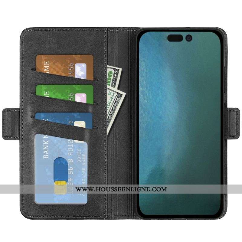 Housse iPhone 14 Pro Max Double Fermoir
