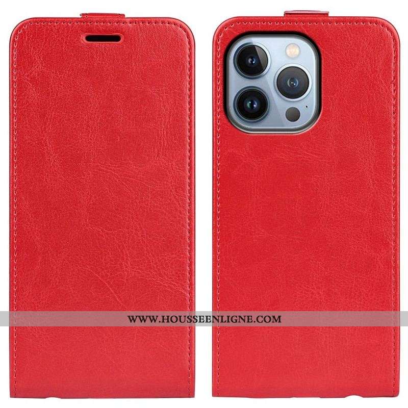 Housse iPhone 14 Pro Max Effet Cuir Rabat Vertical