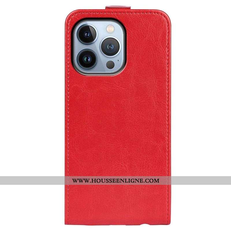 Housse iPhone 14 Pro Max Effet Cuir Rabat Vertical