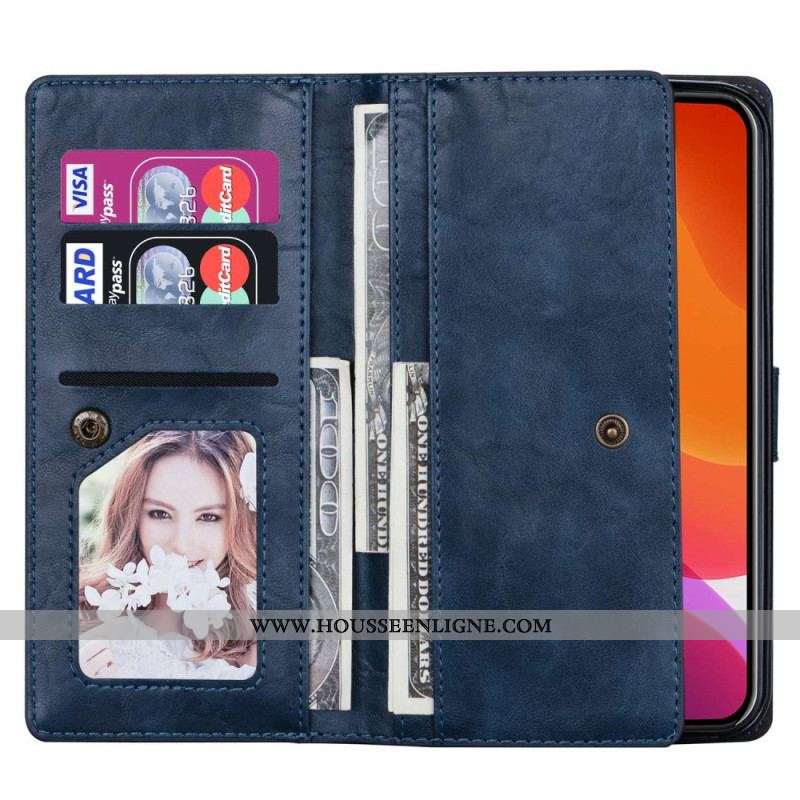 Housse iPhone 14 Pro Max Multi-Fonctionnelle Vintage