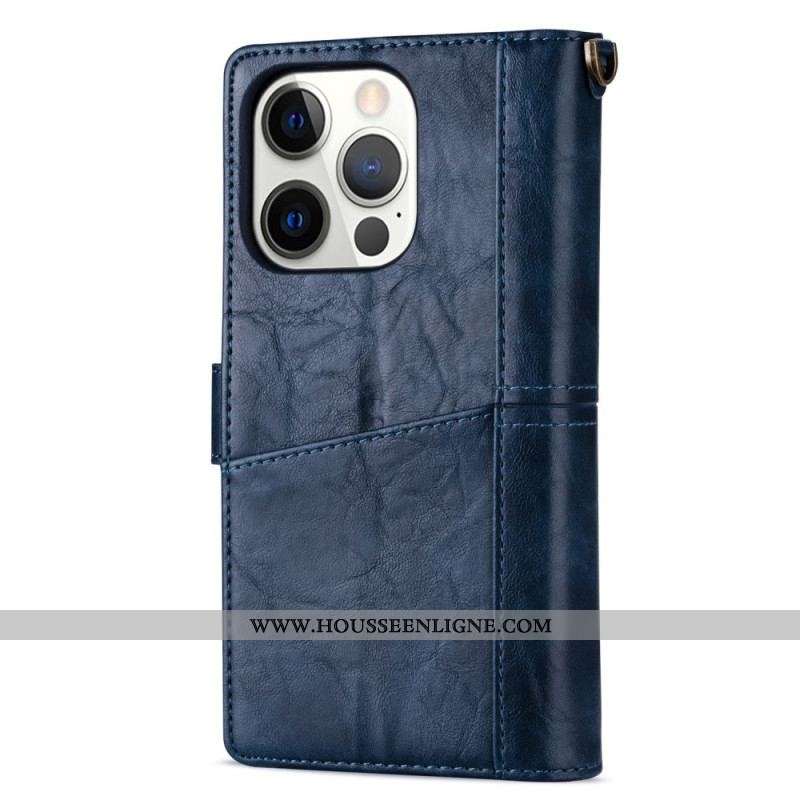 Housse iPhone 14 Pro Max Multi-Fonctionnelle Vintage