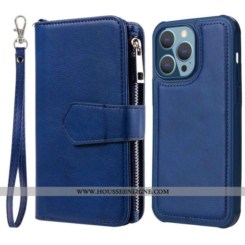 Housse iPhone 14 Pro Max Portefeuille avec Coque Détachable