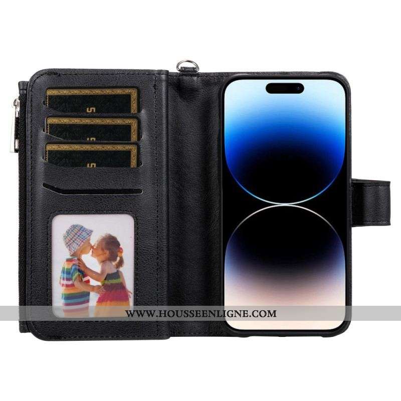 Housse iPhone 14 Pro Max Portefeuille avec Coque Détachable