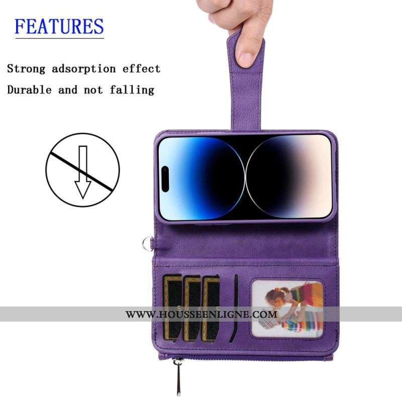 Housse iPhone 14 Pro Max Portefeuille avec Coque Détachable