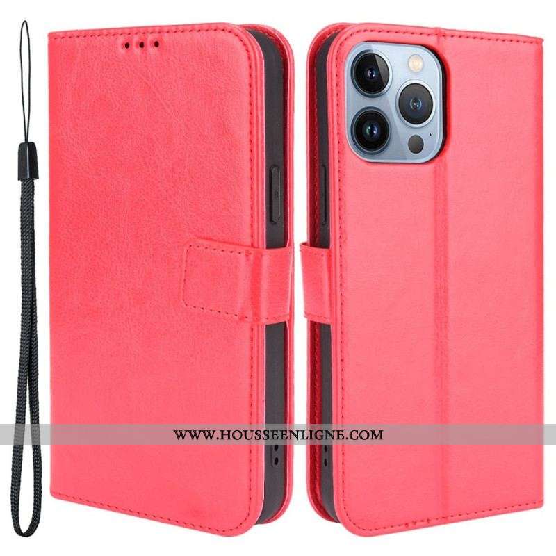 Housse iPhone 14 Pro Max Simili Cuir Flashy